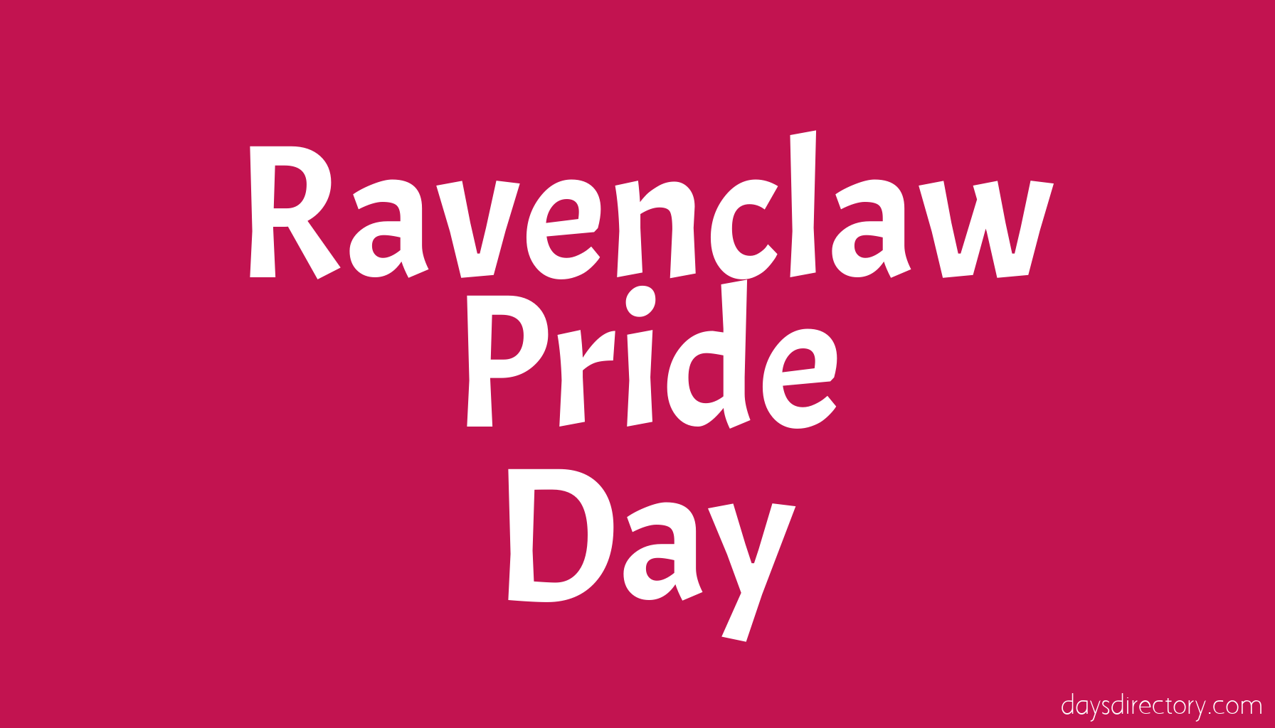 Ravenclaw Pride Day