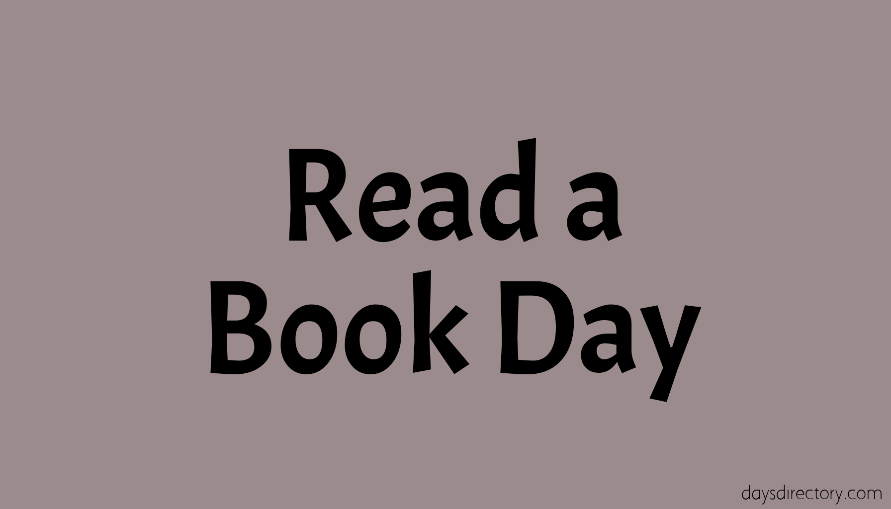 Read a Book Day