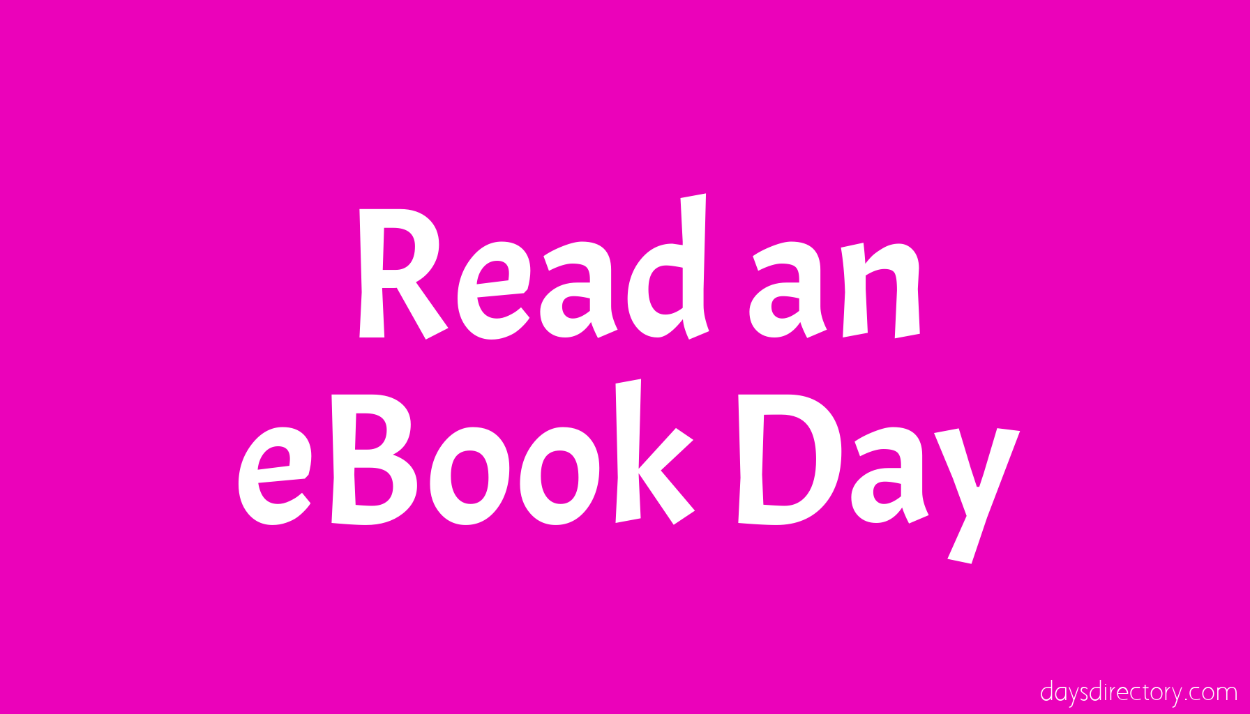 Read an eBook Day