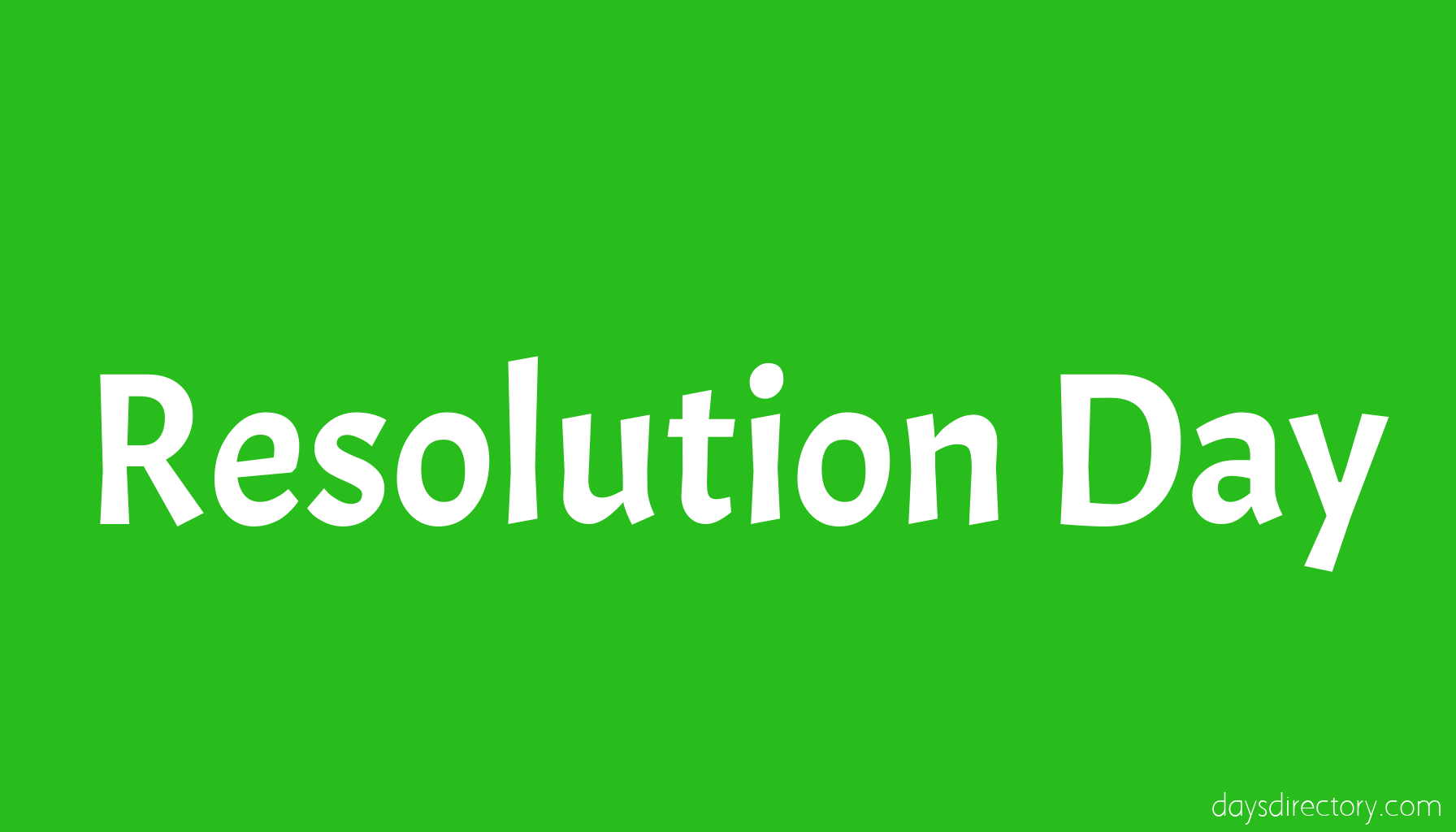 Resolution Day