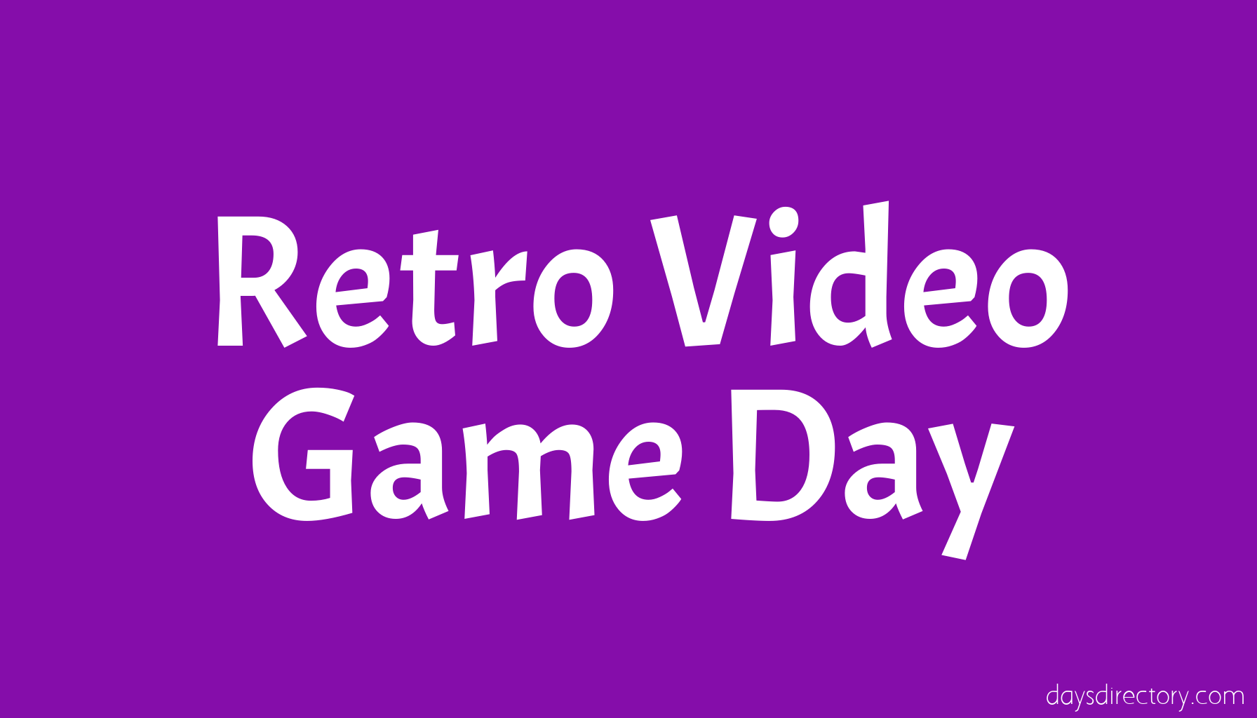 Retro Video Game Day