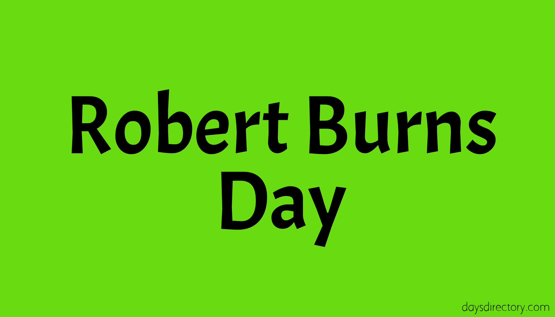 Robert Burns Day