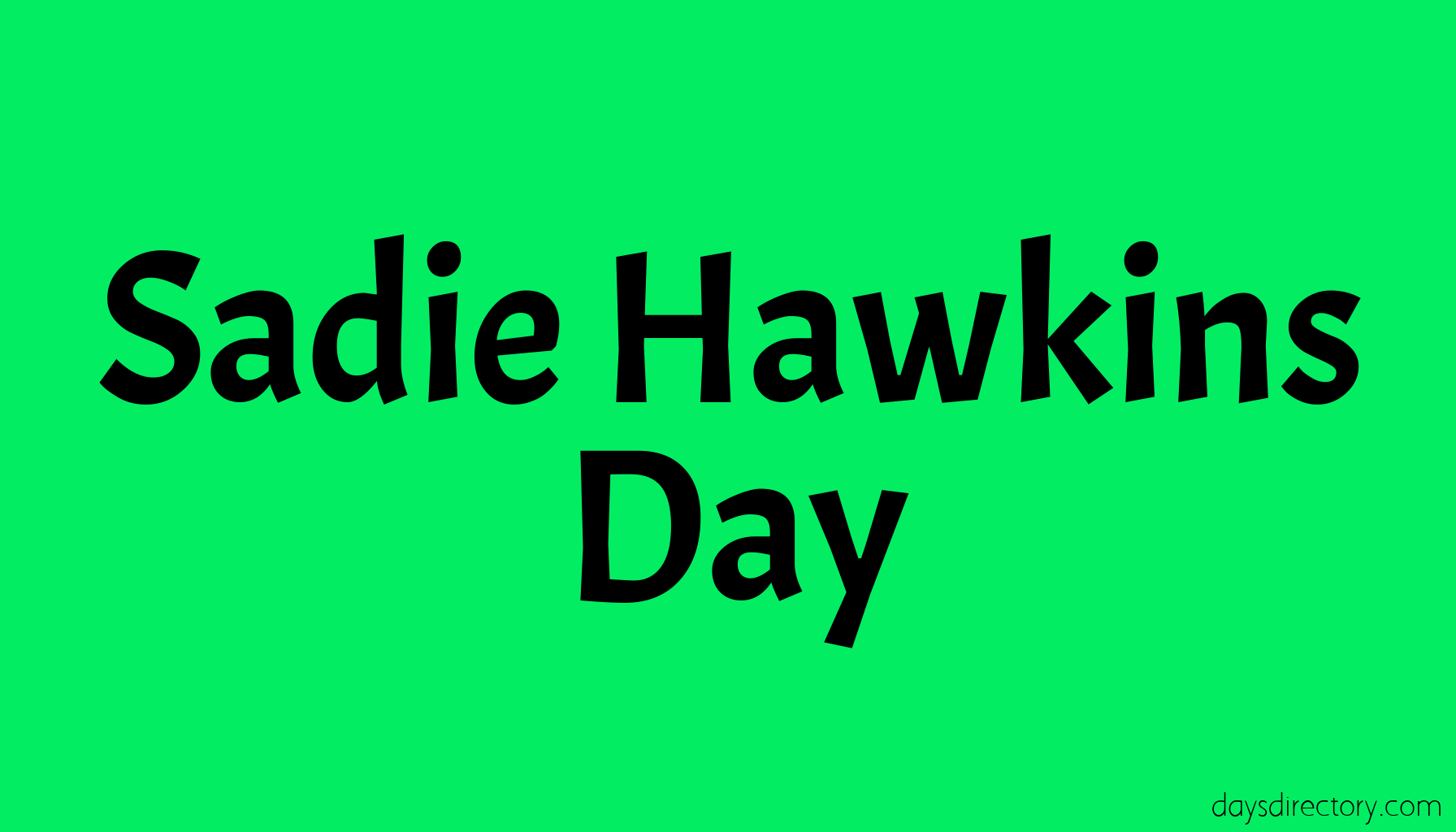 Sadie Hawkins Day