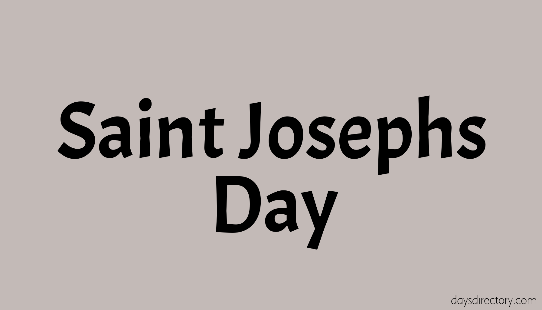 Saint Josephs Day