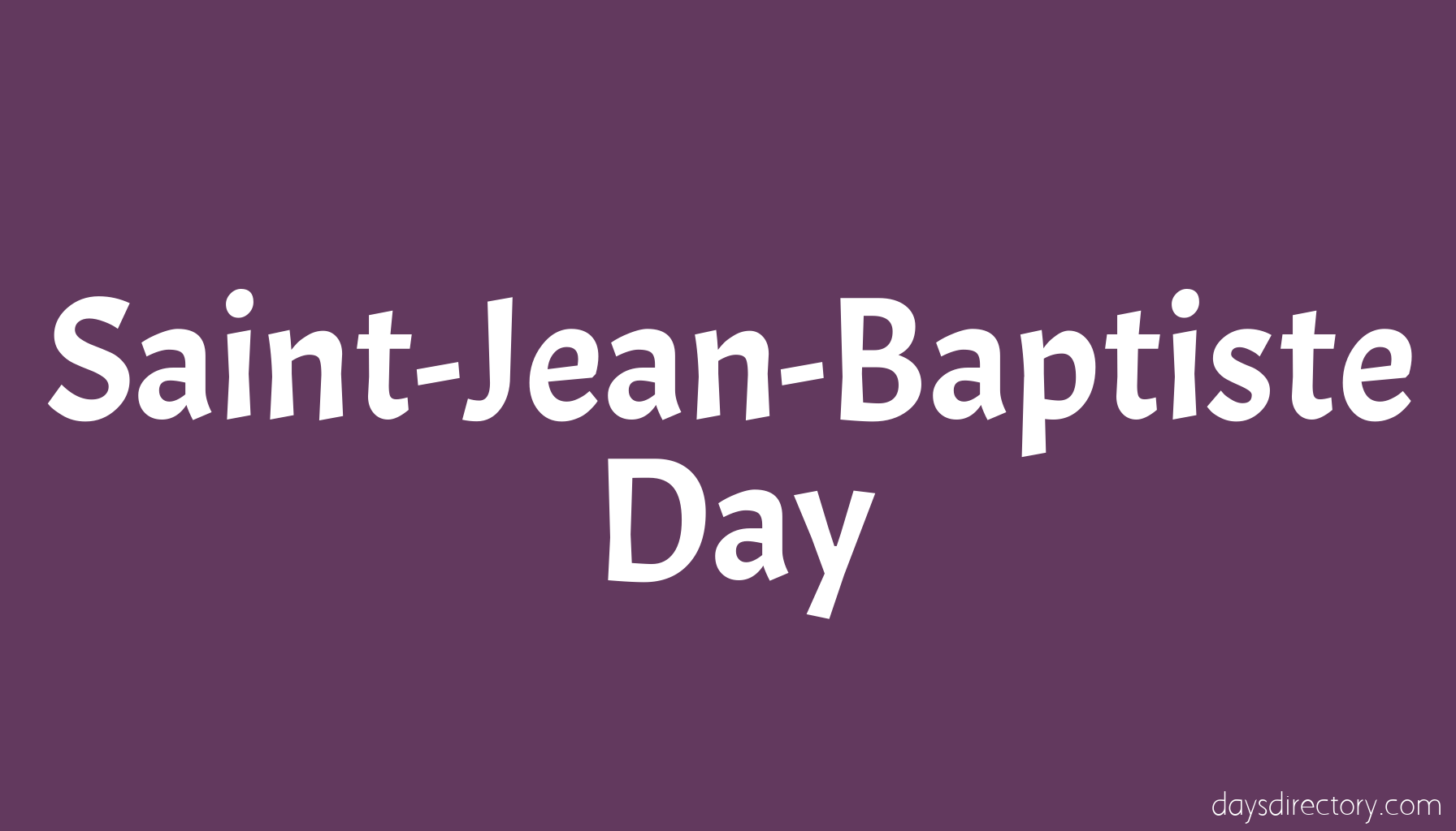 Saint-Jean-Baptiste Day