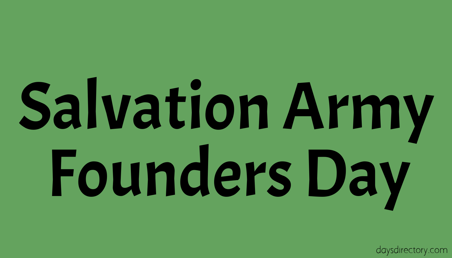 Salvation Army Founders Day