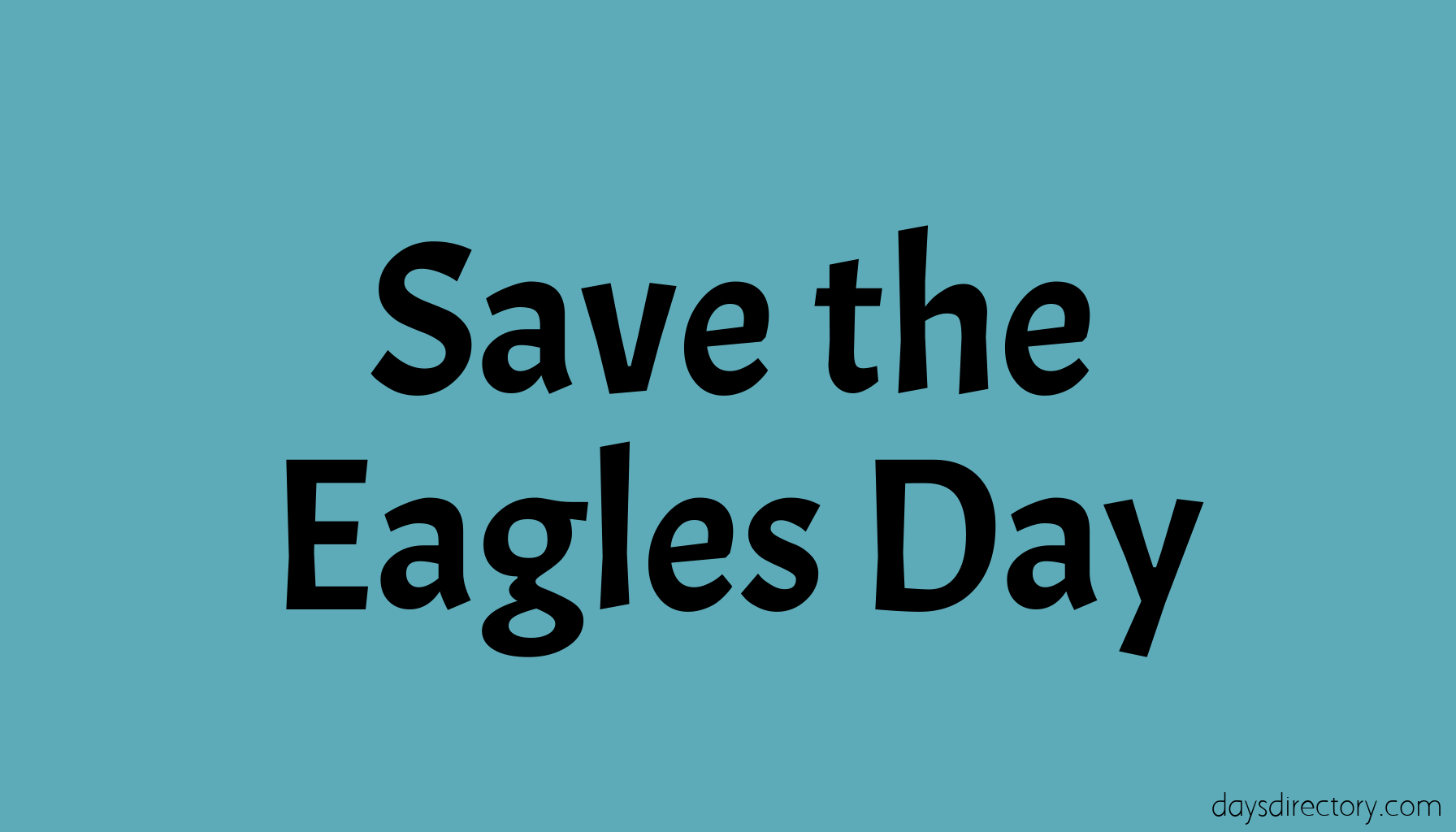 Save the Eagles Day
