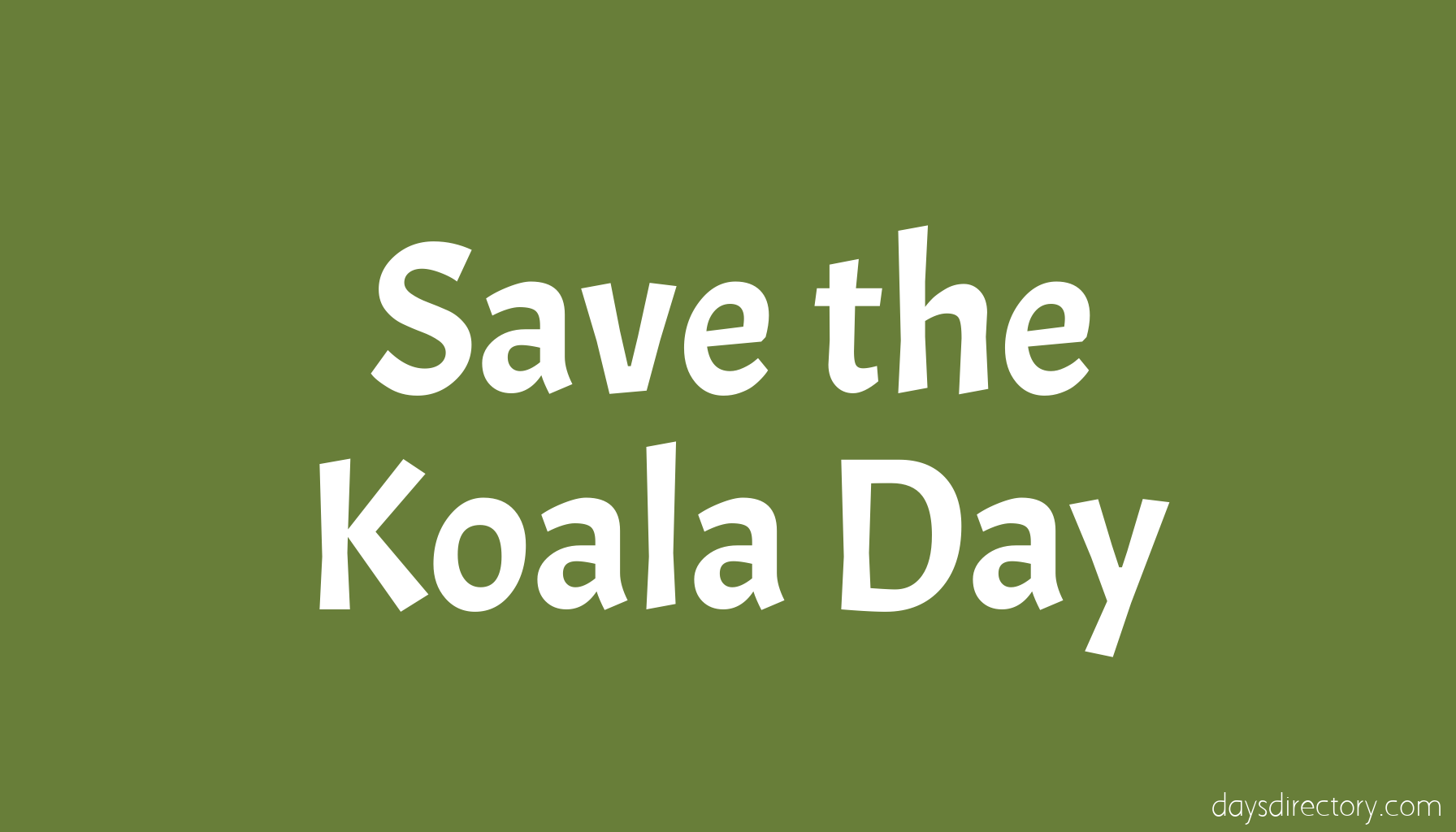 Save the Koala Day