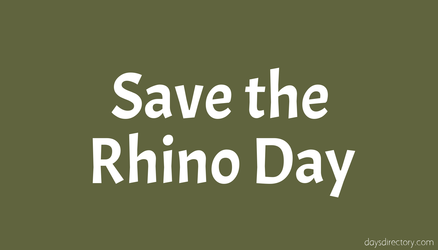 Save the Rhino Day