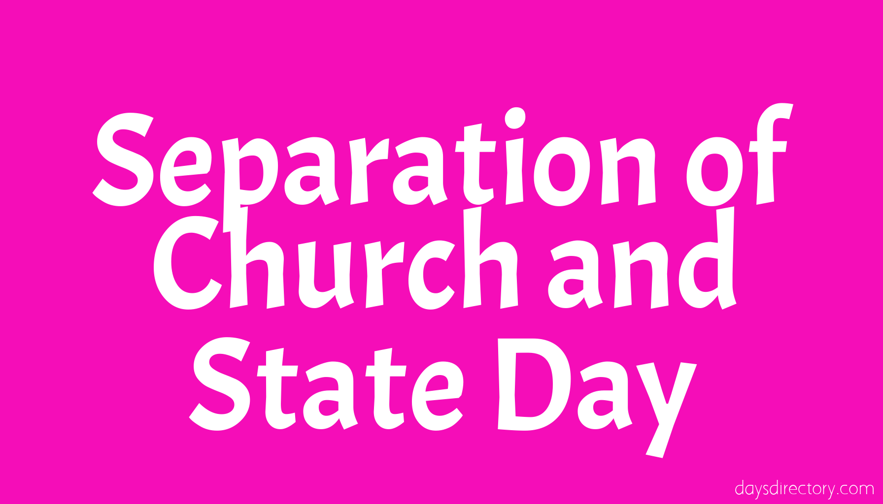 Separation of Church and State Day