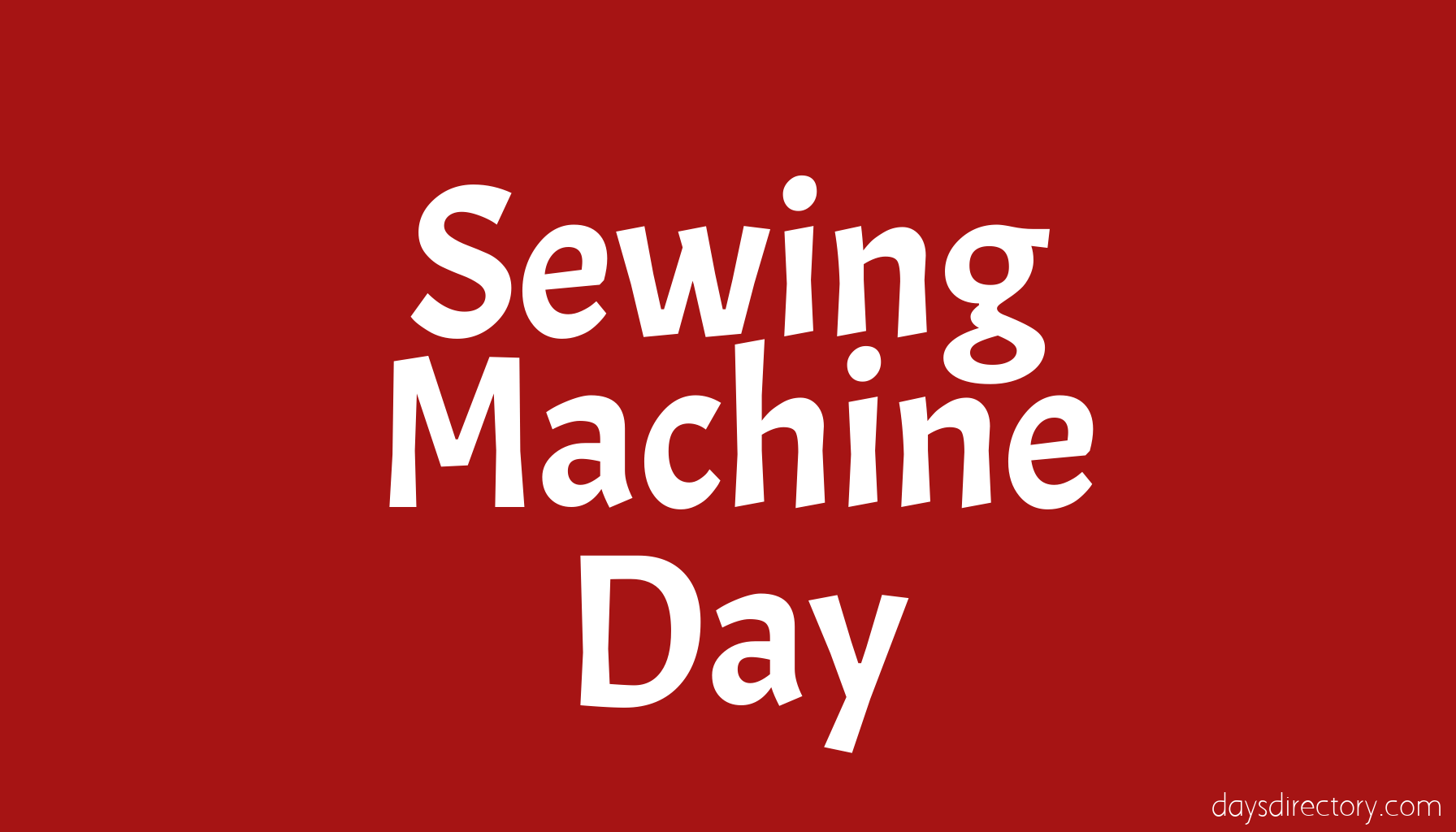 Sewing Machine Day