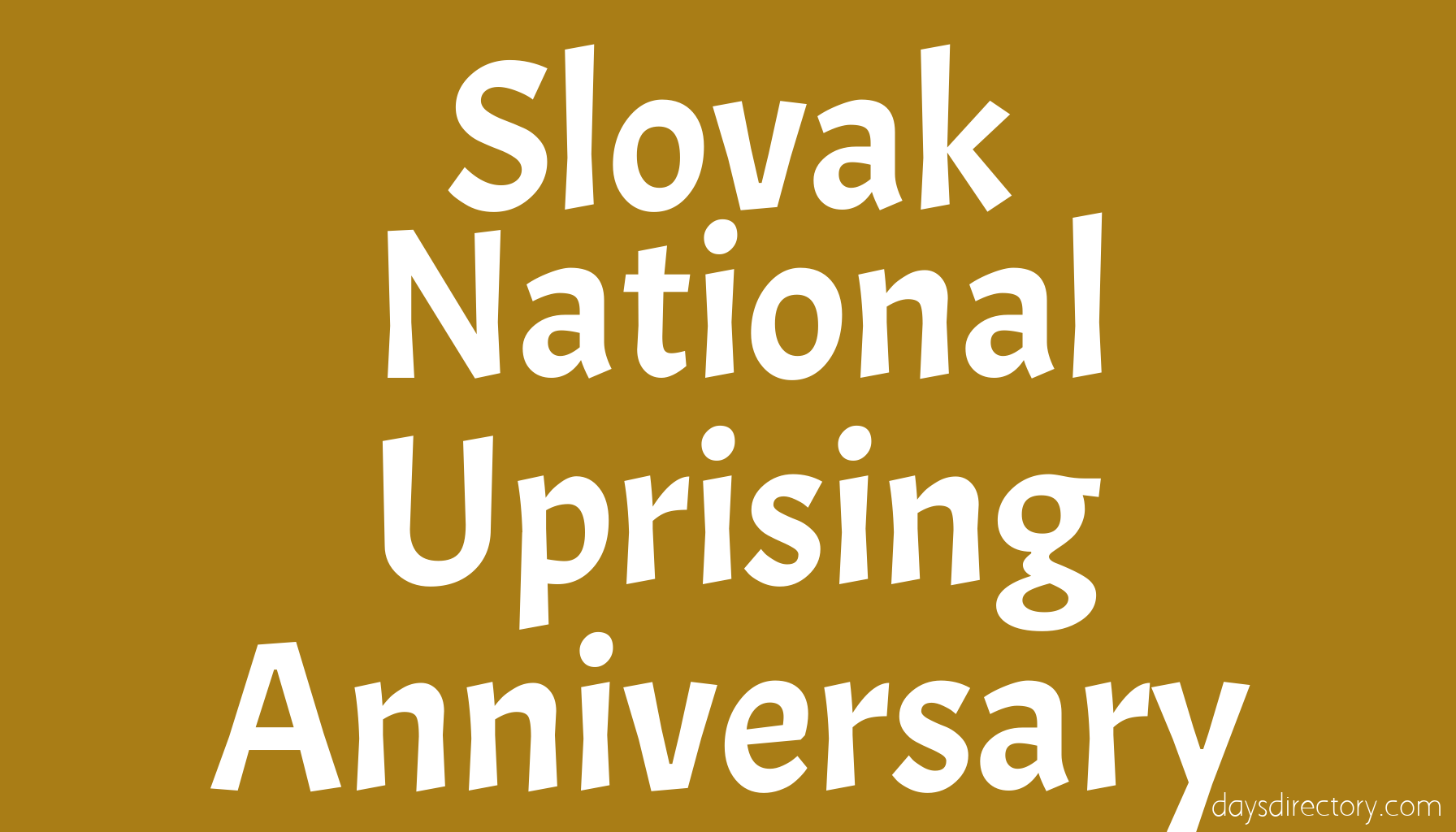 Slovak National Uprising Anniversary