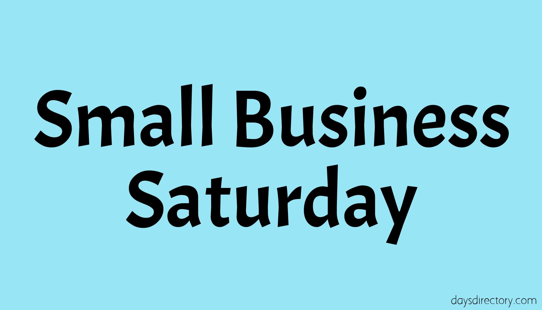 Small Business Saturday
