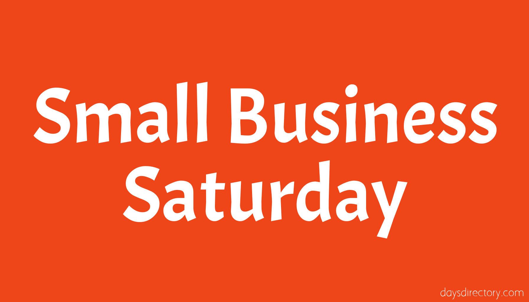 Small Business Saturday
