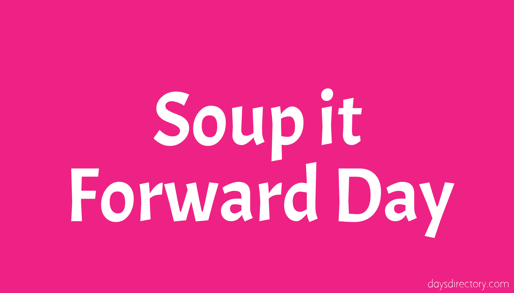 Soup it Forward Day