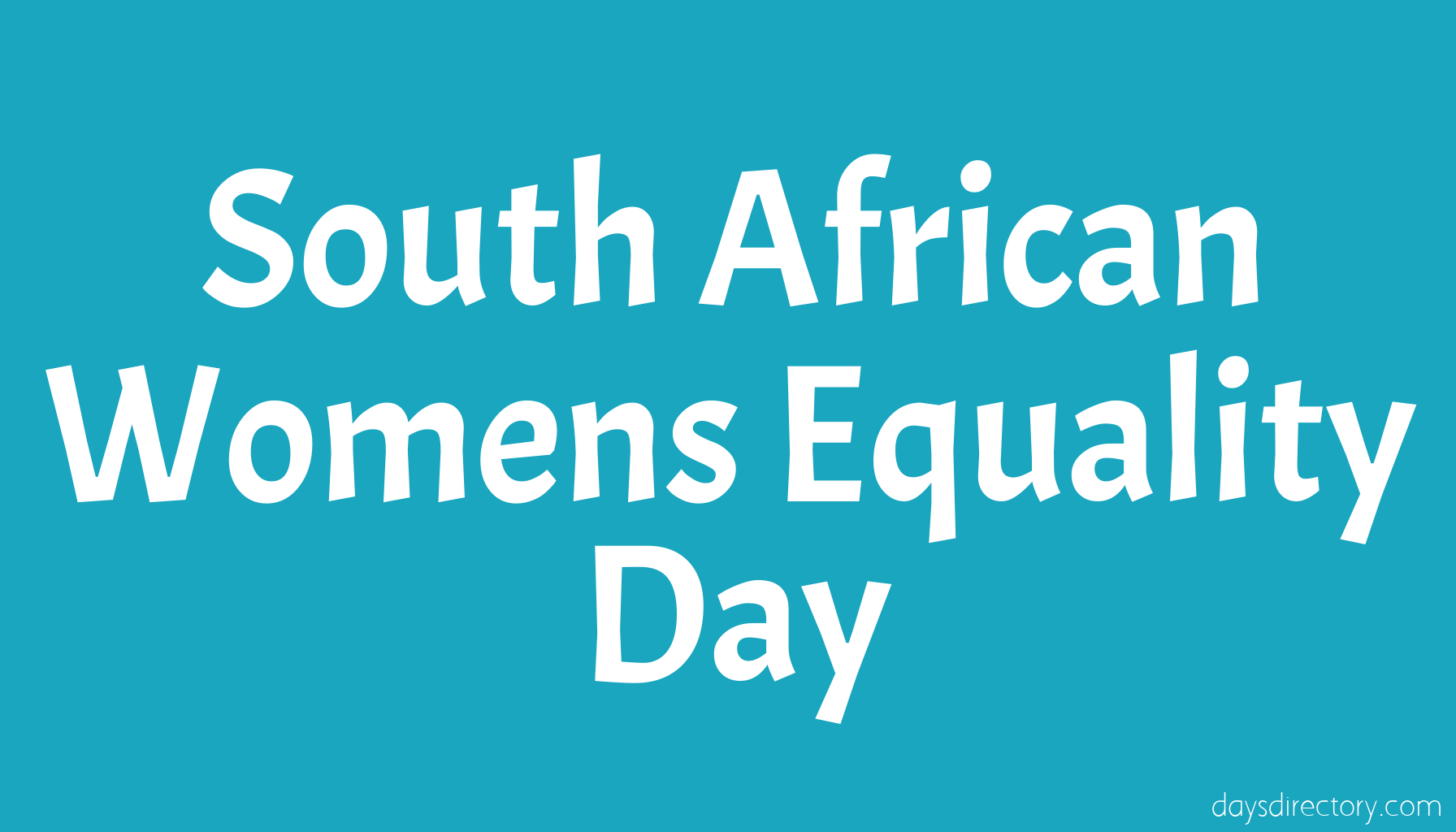 South African Womens Equality Day