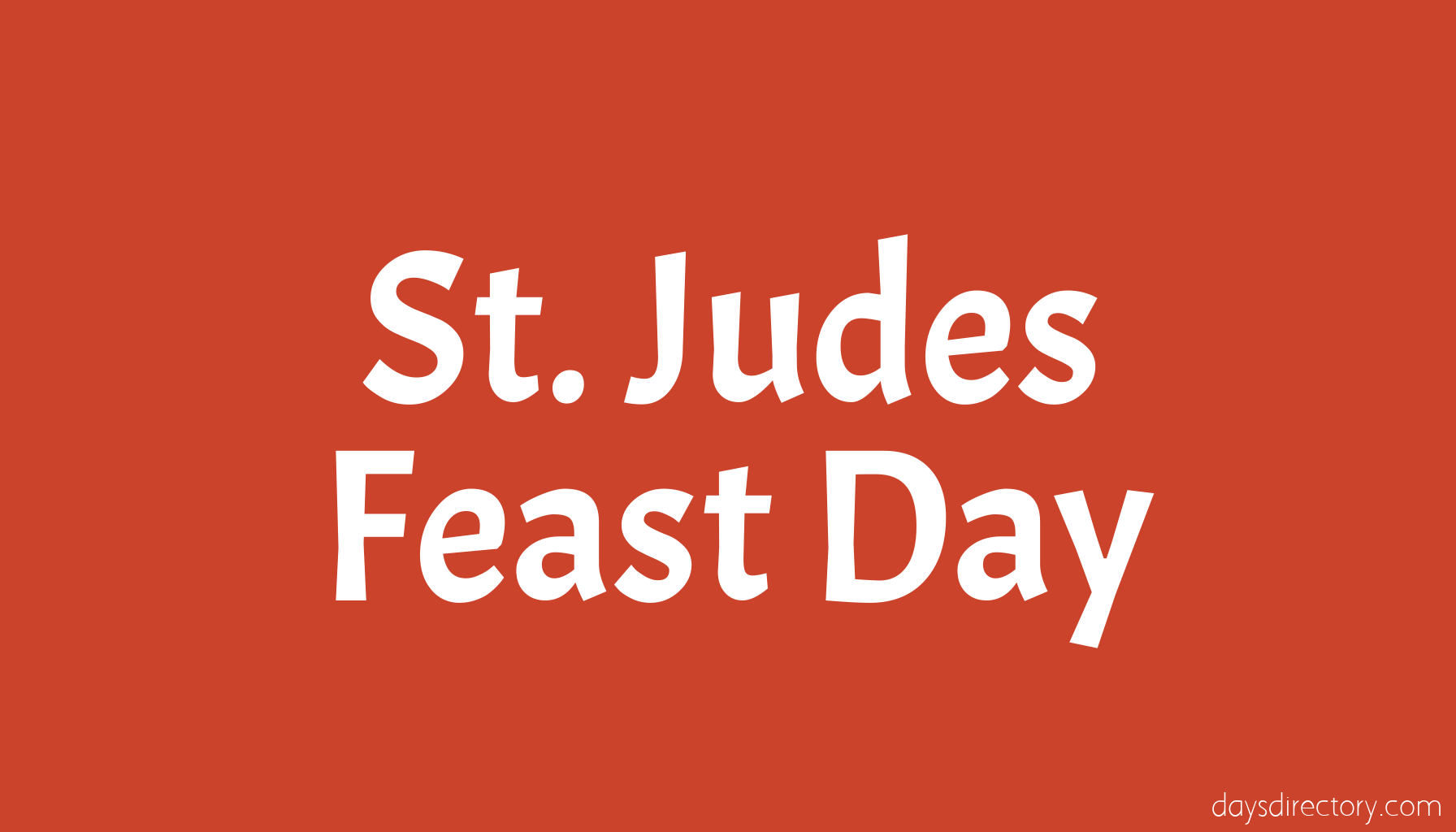 St. Judes Feast Day