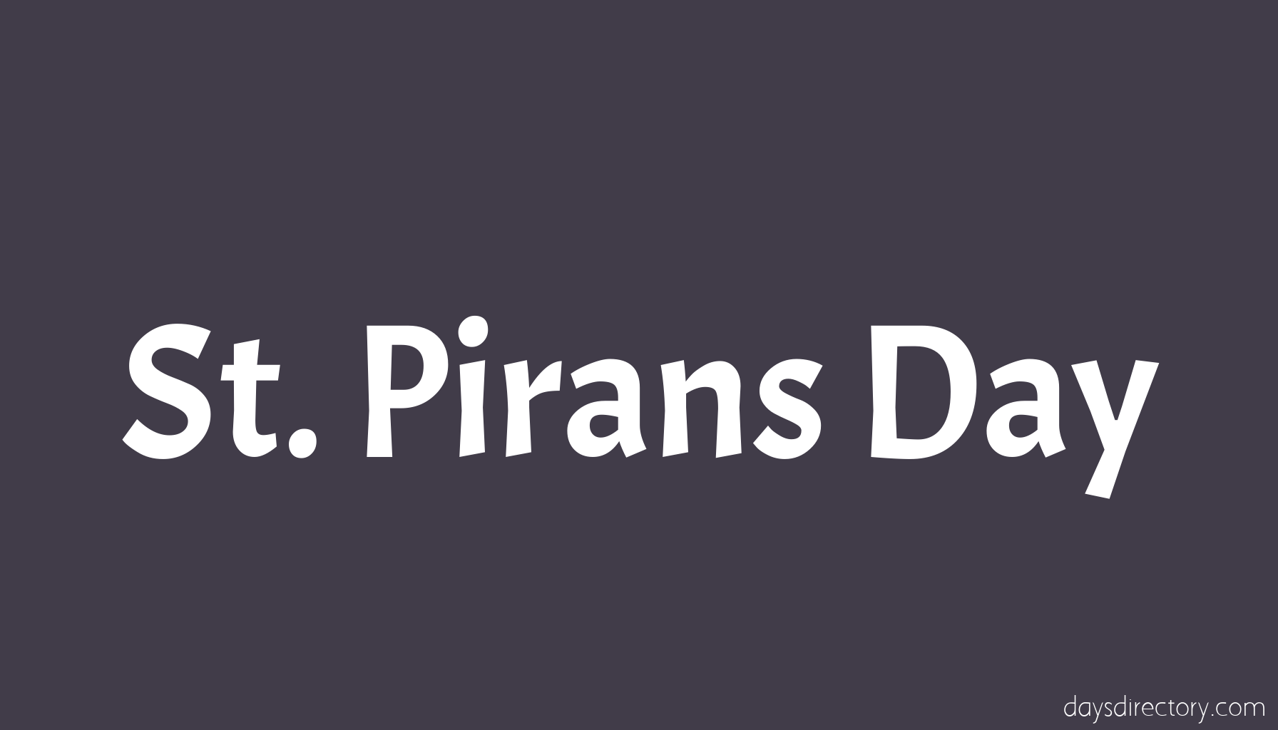St. Pirans Day