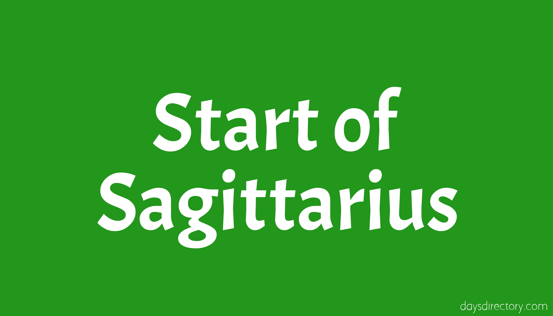 Start of Sagittarius