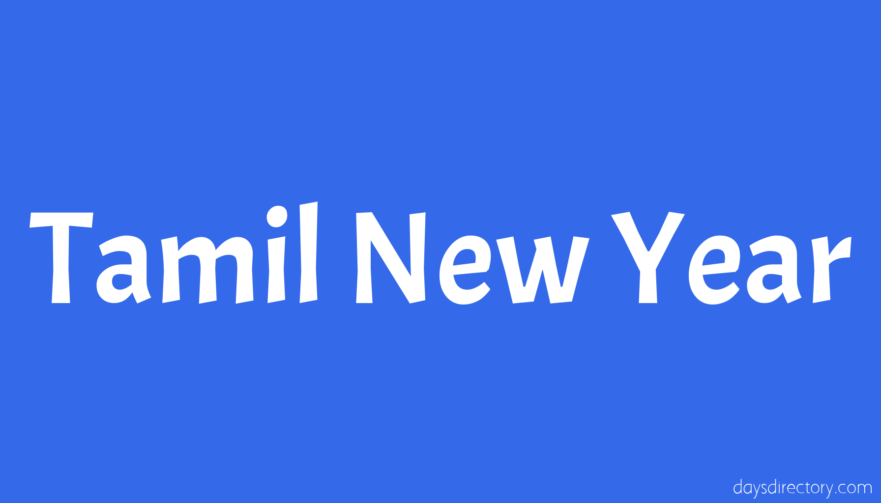 Tamil New Year