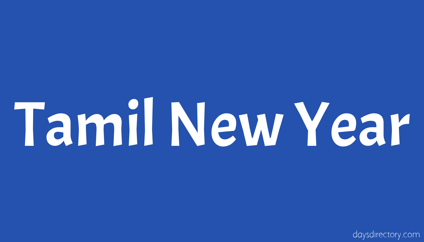 Tamil New Year