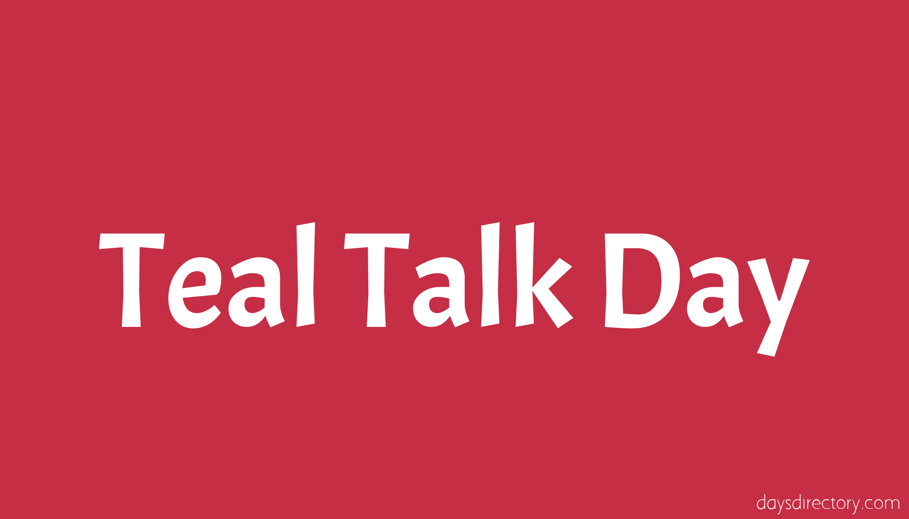 Teal Talk Day