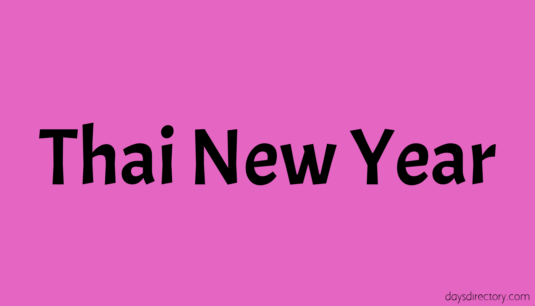 Thai New Year