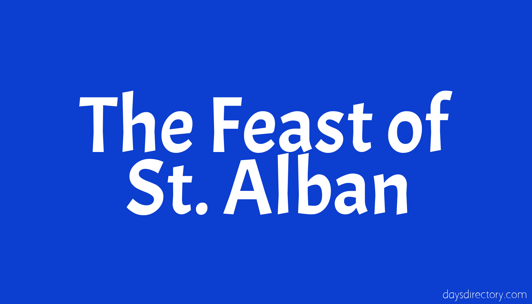 The Feast of St. Alban