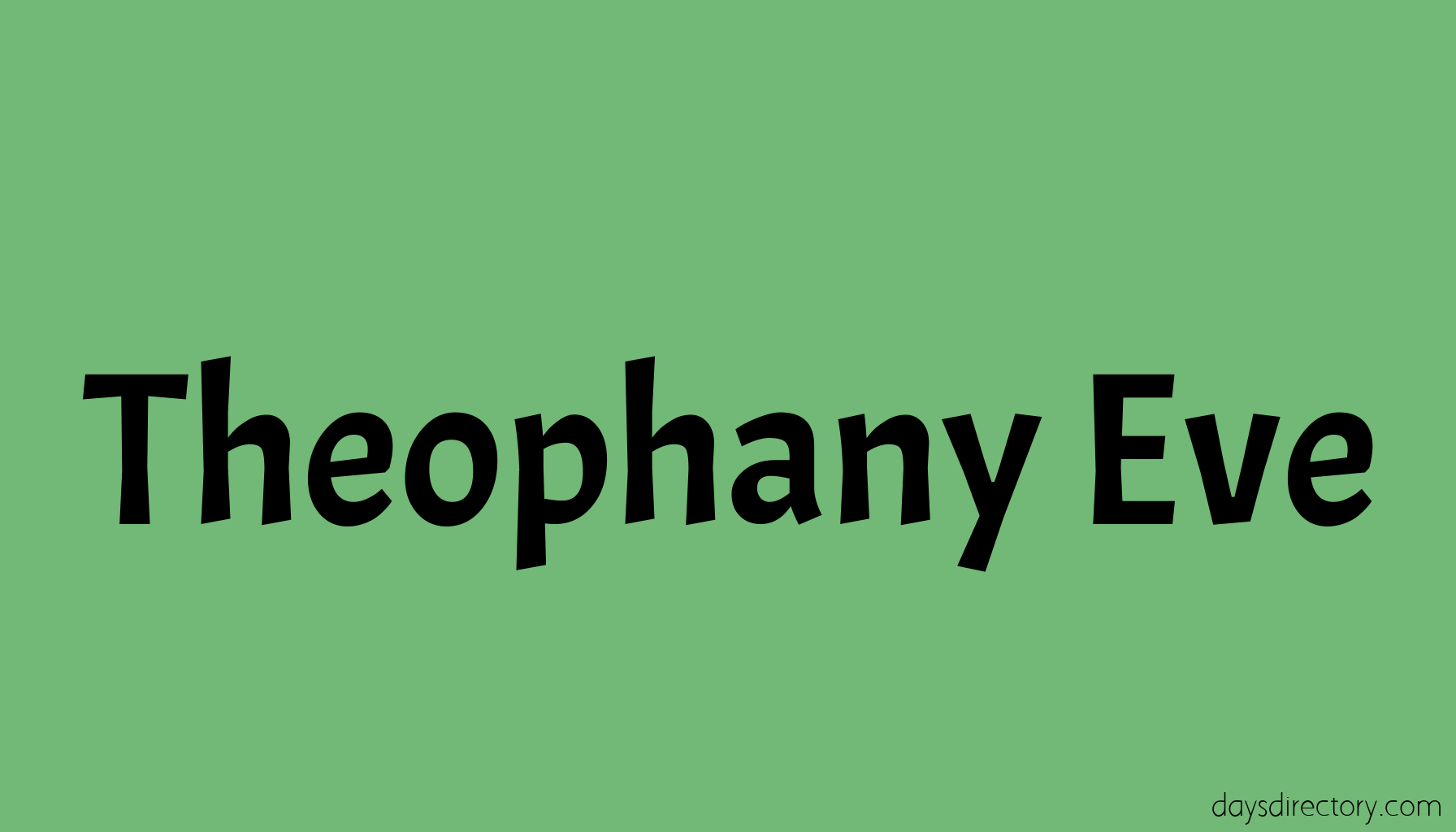 Theophany Eve