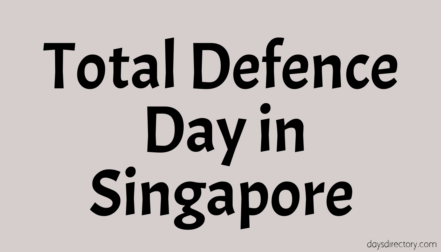 Total Defence Day in Singapore