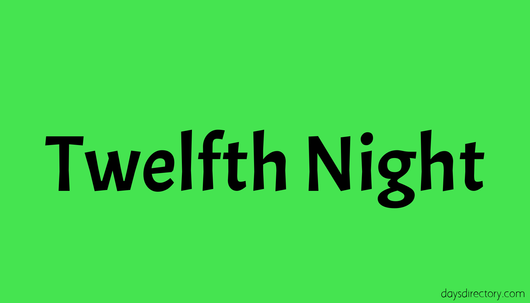 Twelfth Night