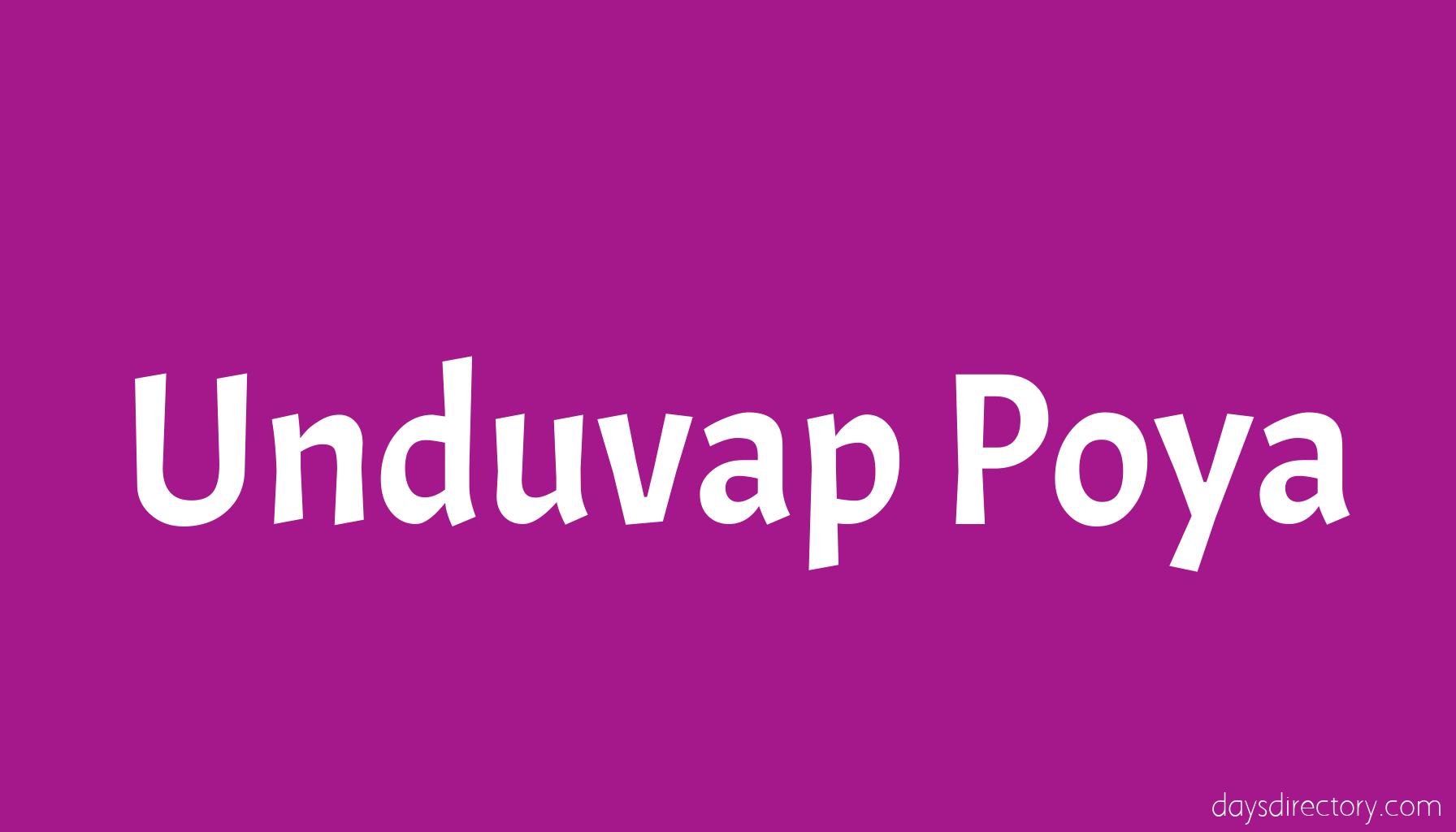 Unduvap Poya