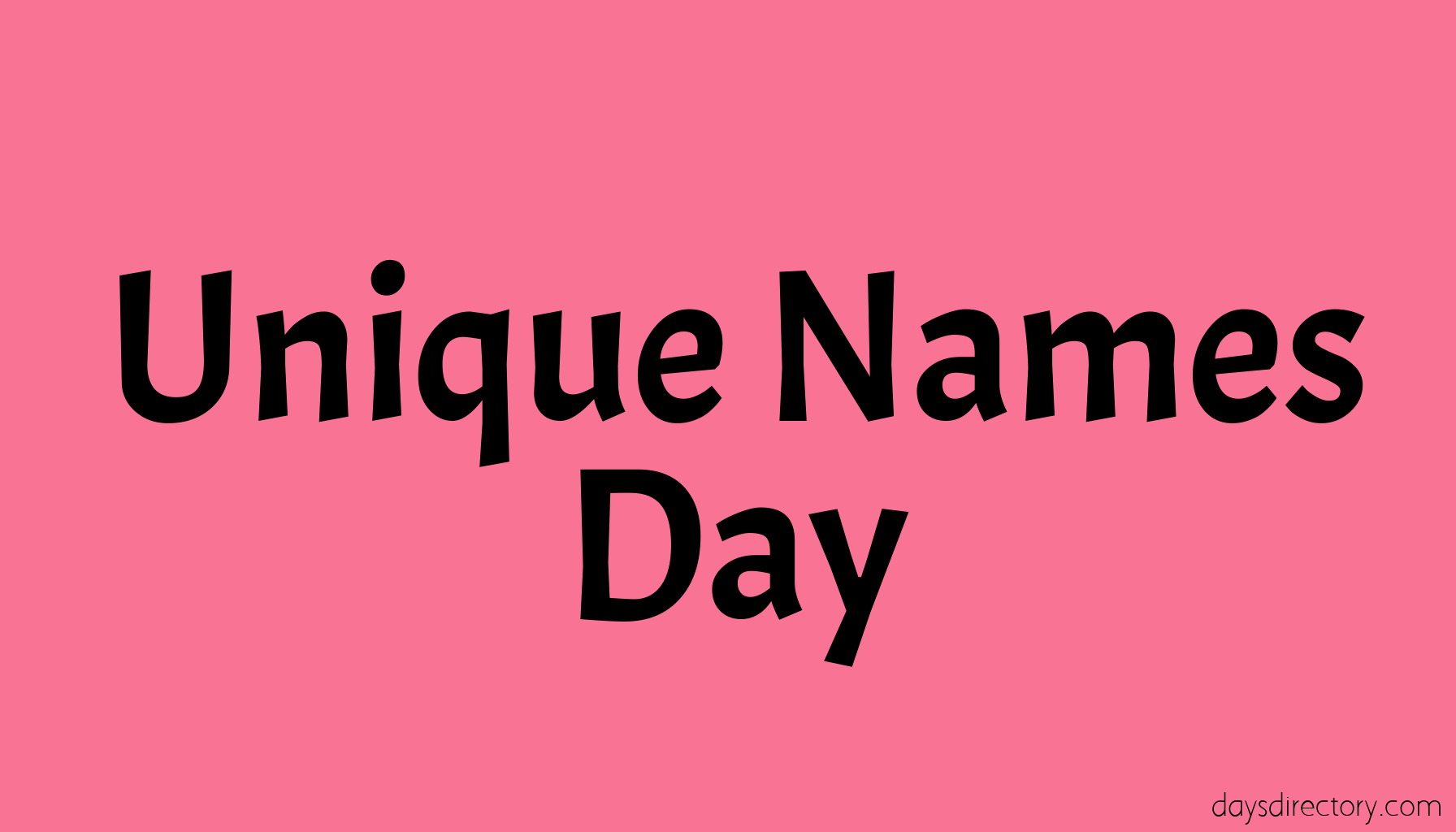 Unique Names Day