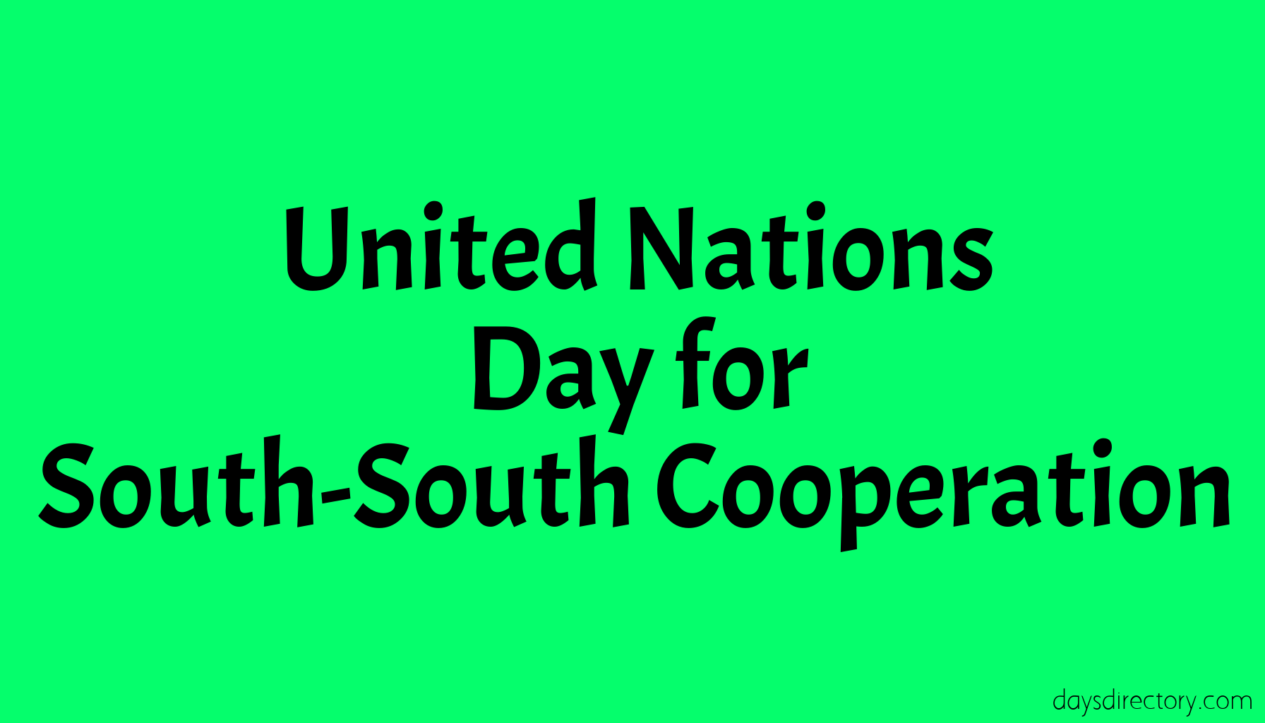 United Nations Day for South-South Cooperation