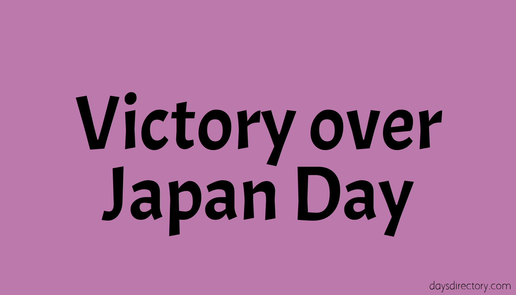 Victory over Japan Day