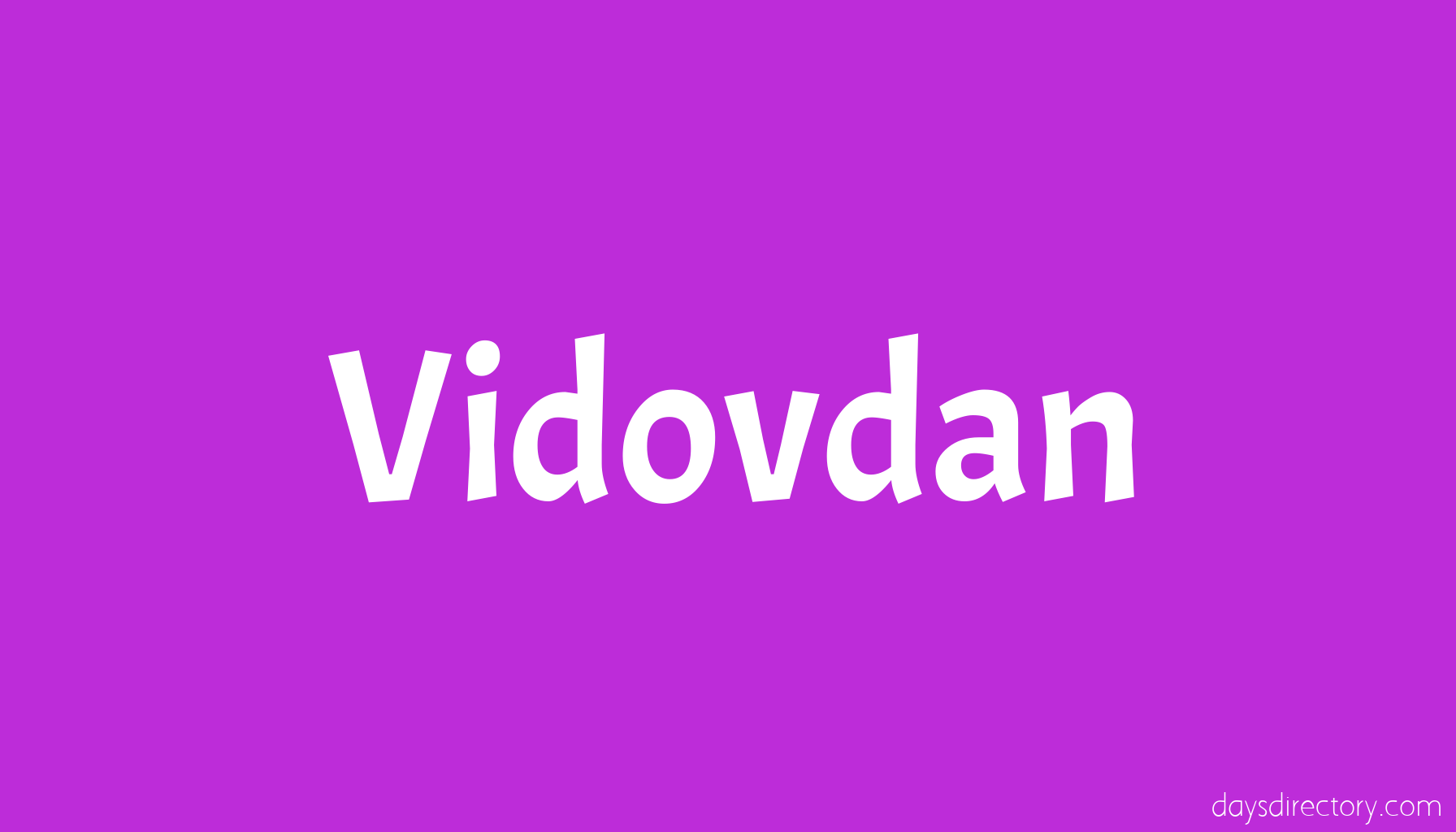Vidovdan