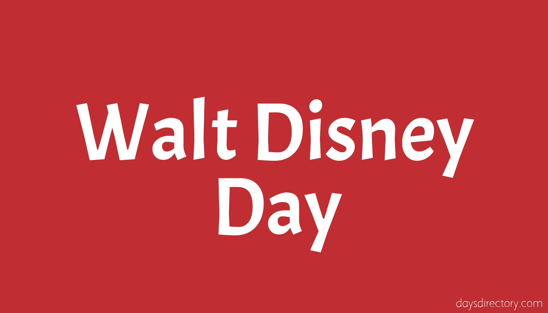 Walt Disney Day
