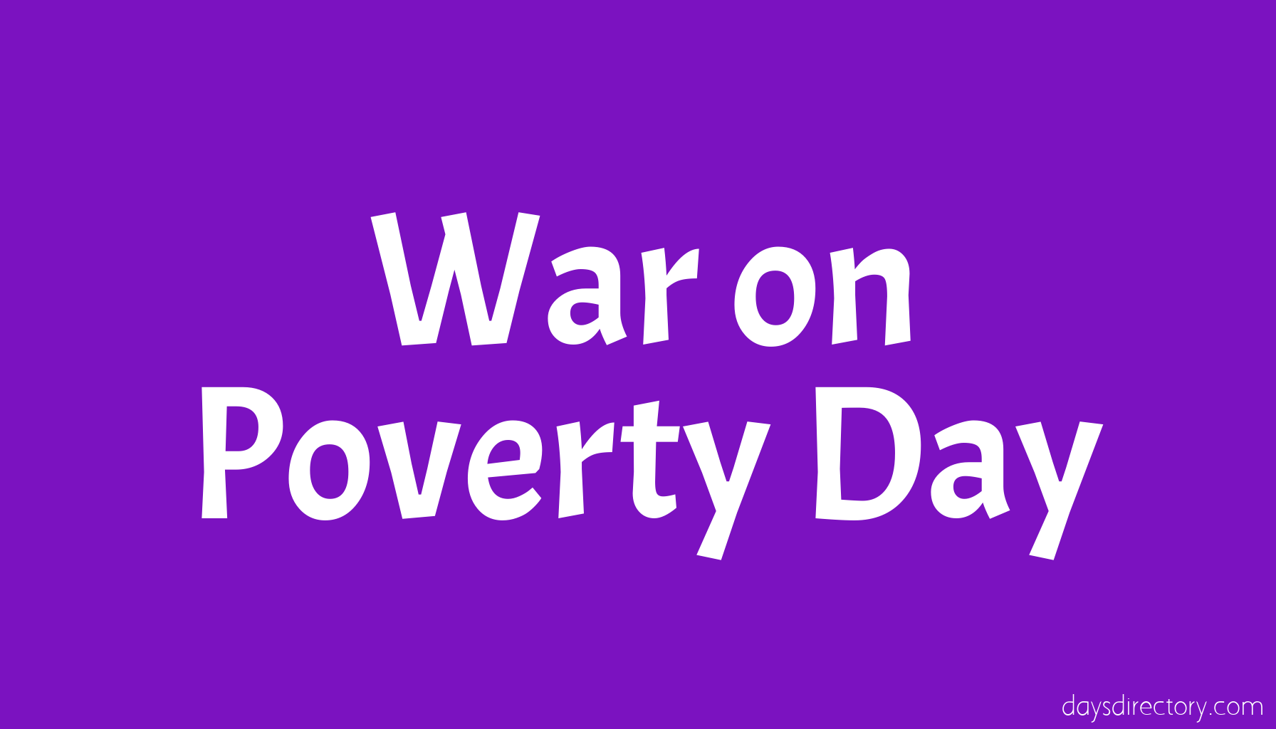 War on Poverty Day