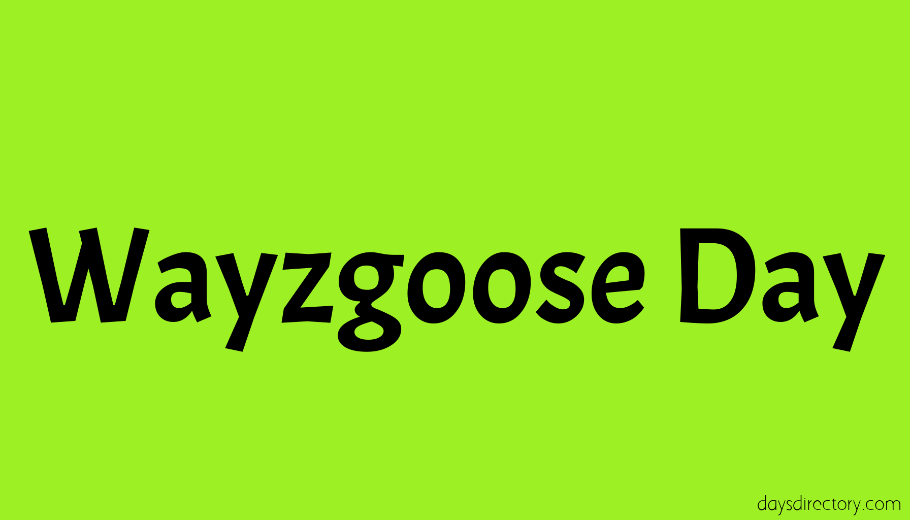Wayzgoose Day