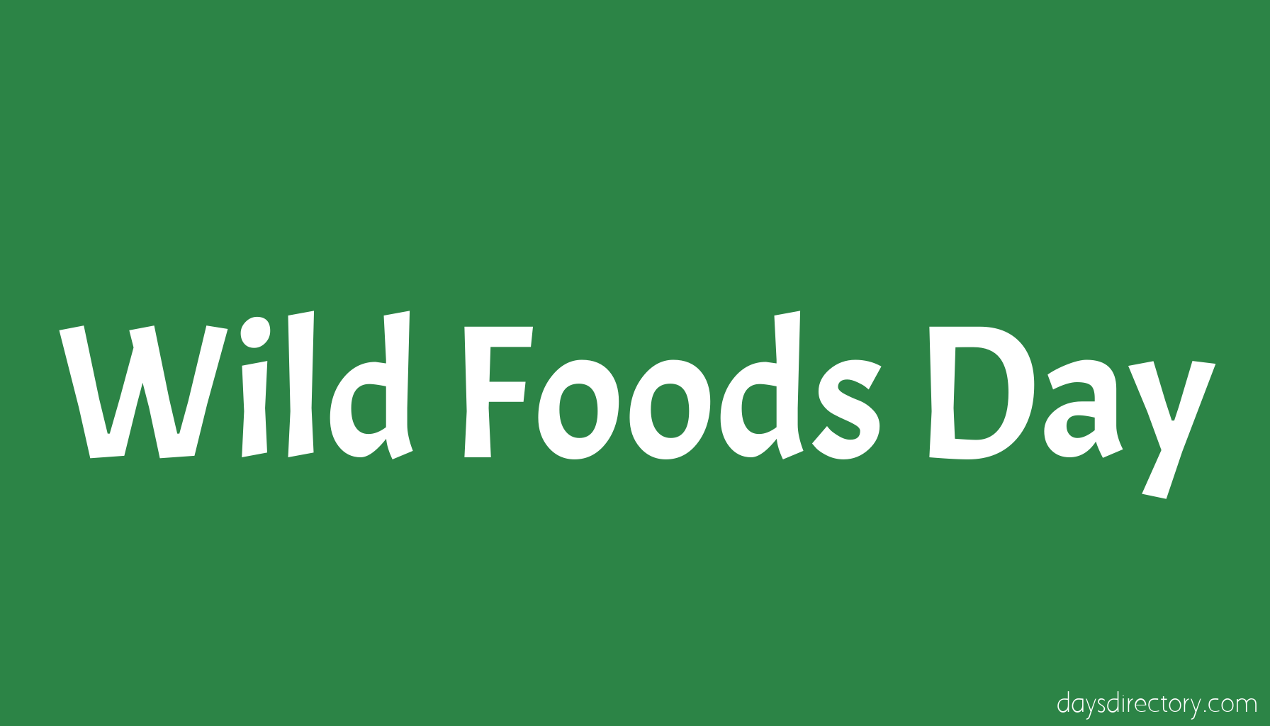 Wild Foods Day