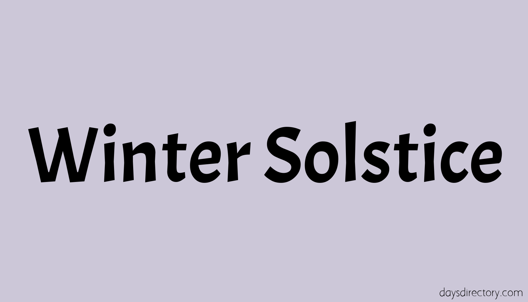 Winter Solstice
