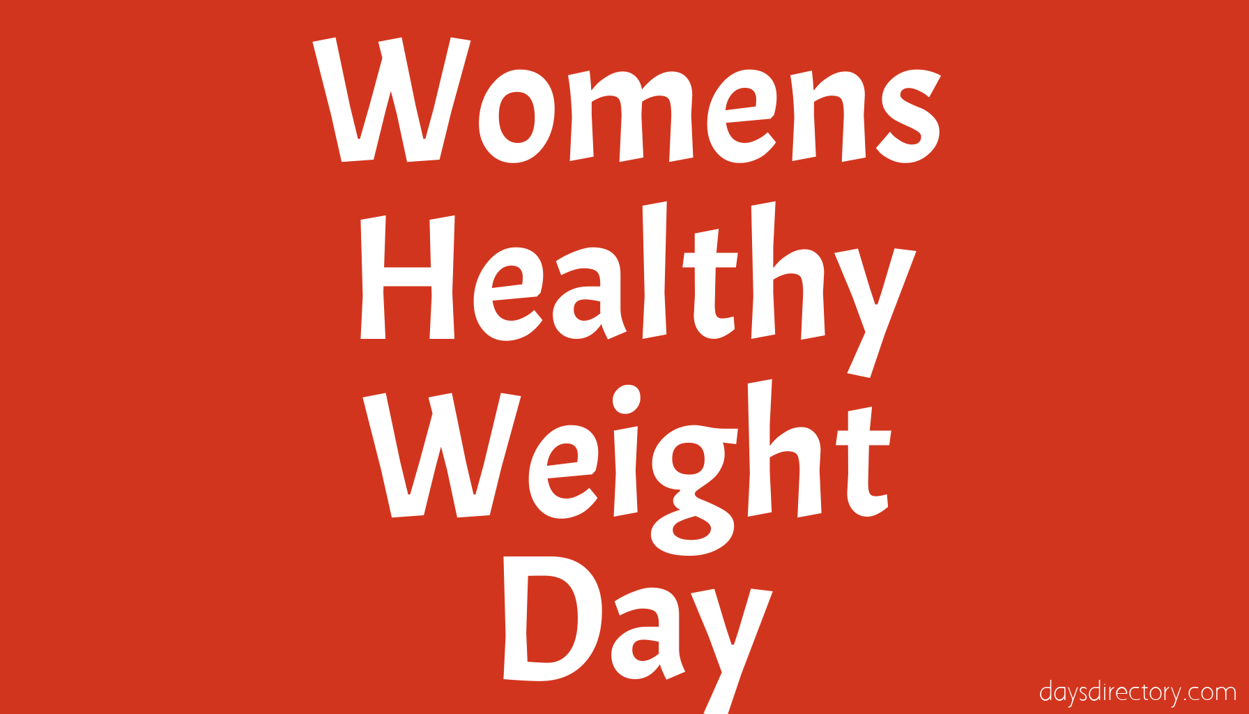 Womens Healthy Weight Day