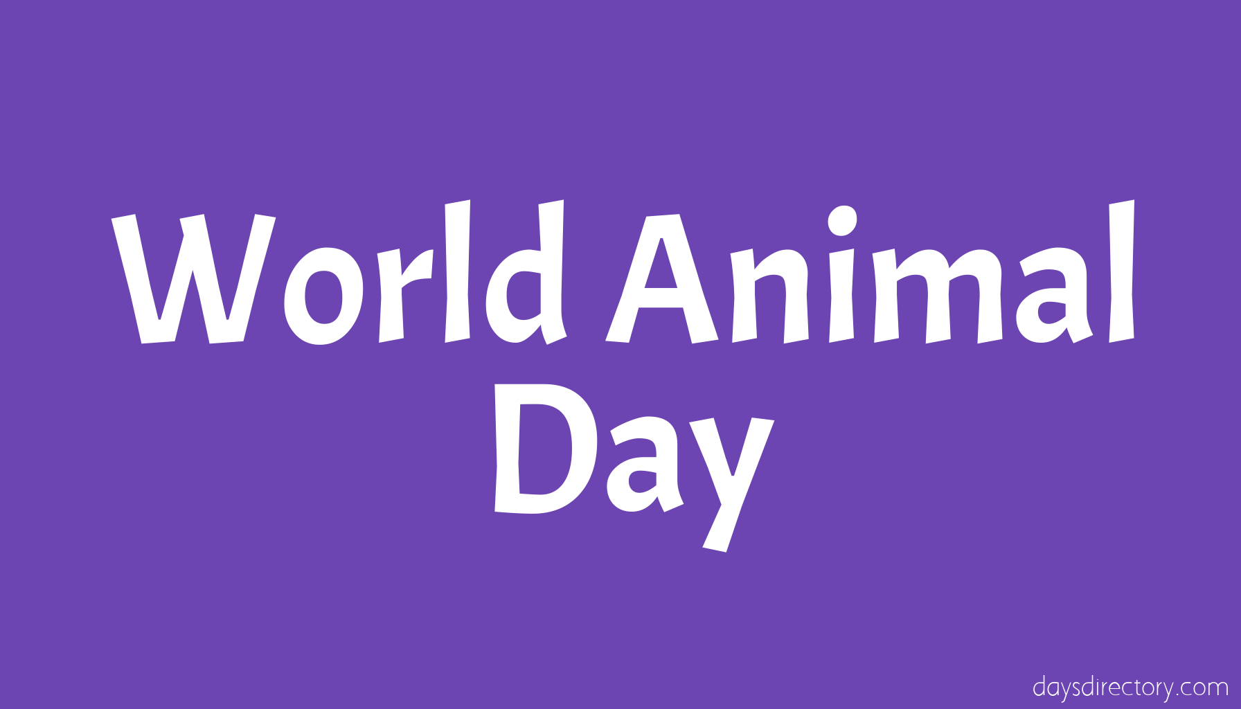 World Animal Day