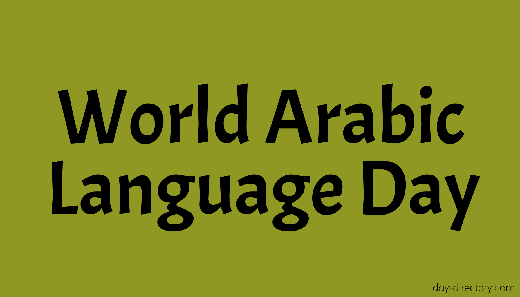 World Arabic Language Day