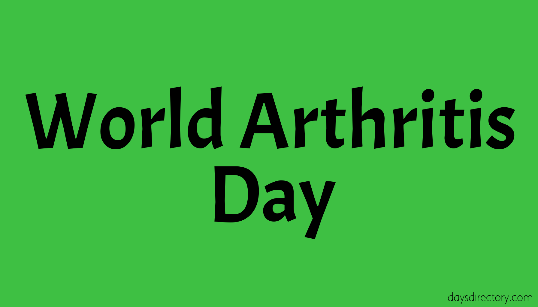 World Arthritis Day