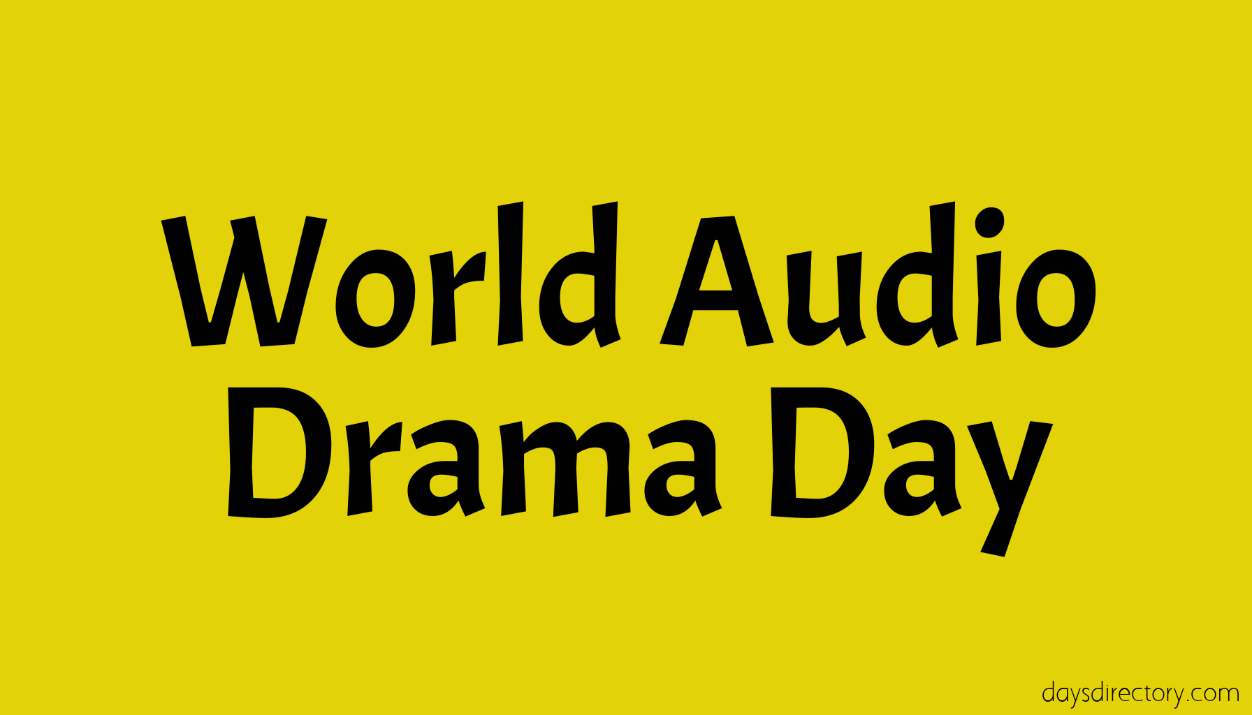 World Audio Drama Day