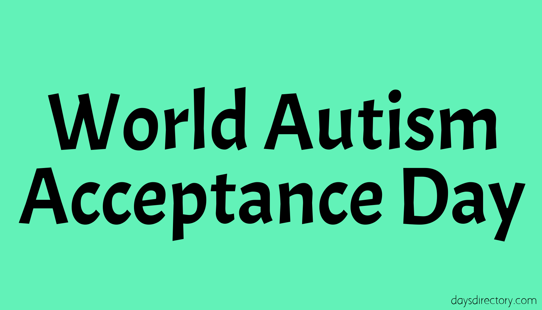 World Autism Acceptance Day