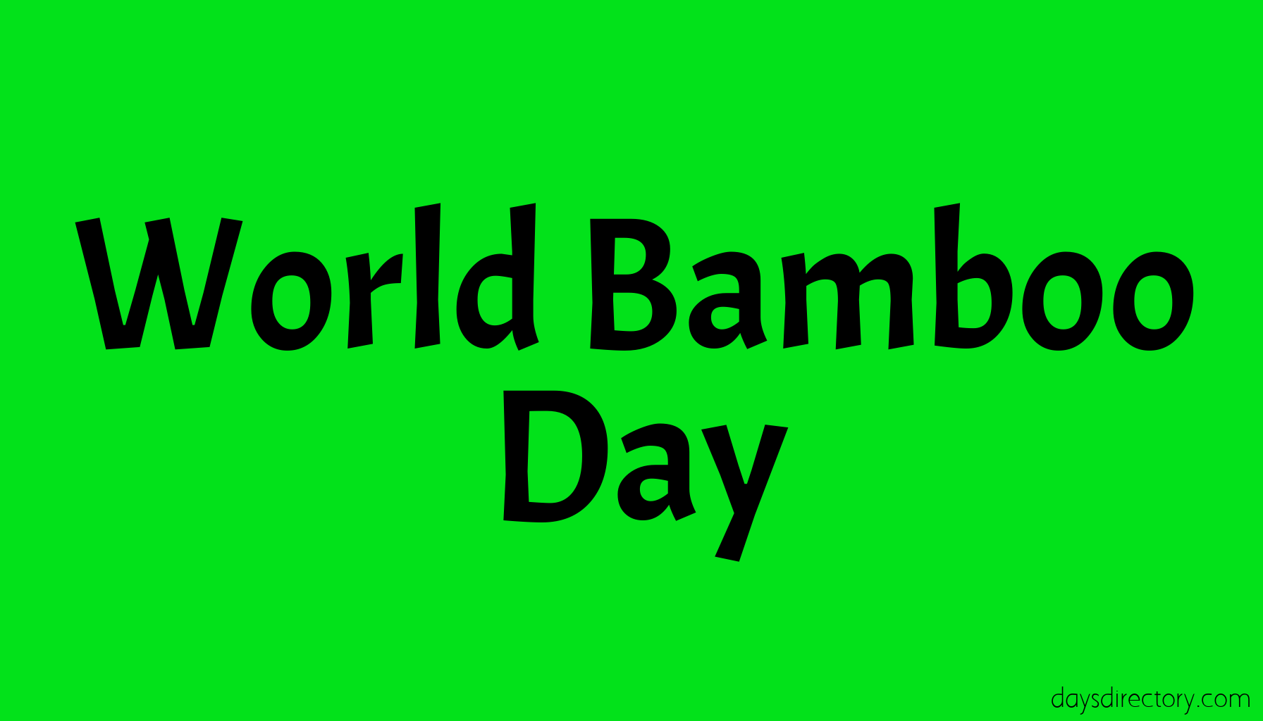 World Bamboo Day