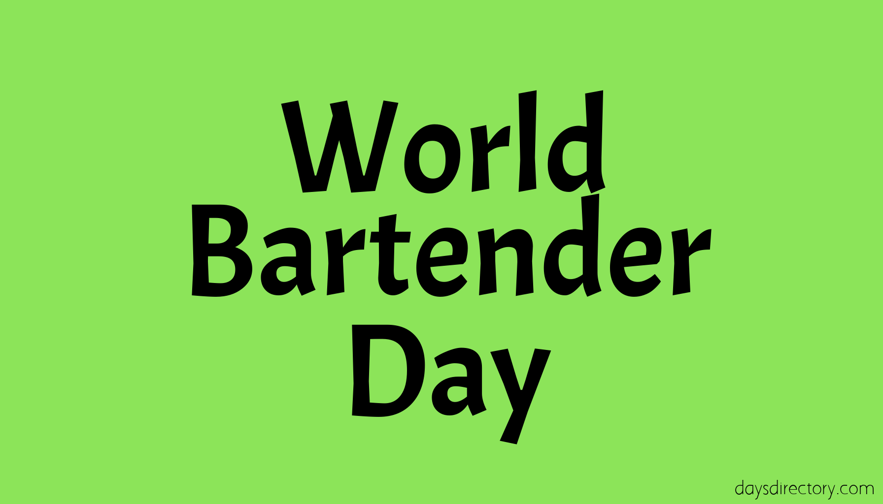 World Bartender Day