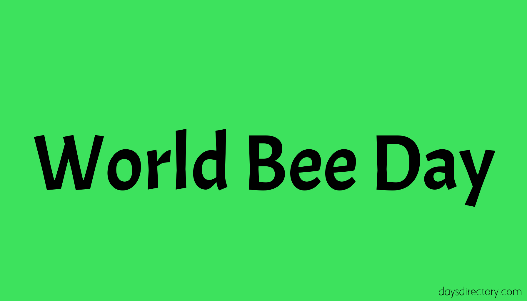 World Bee Day